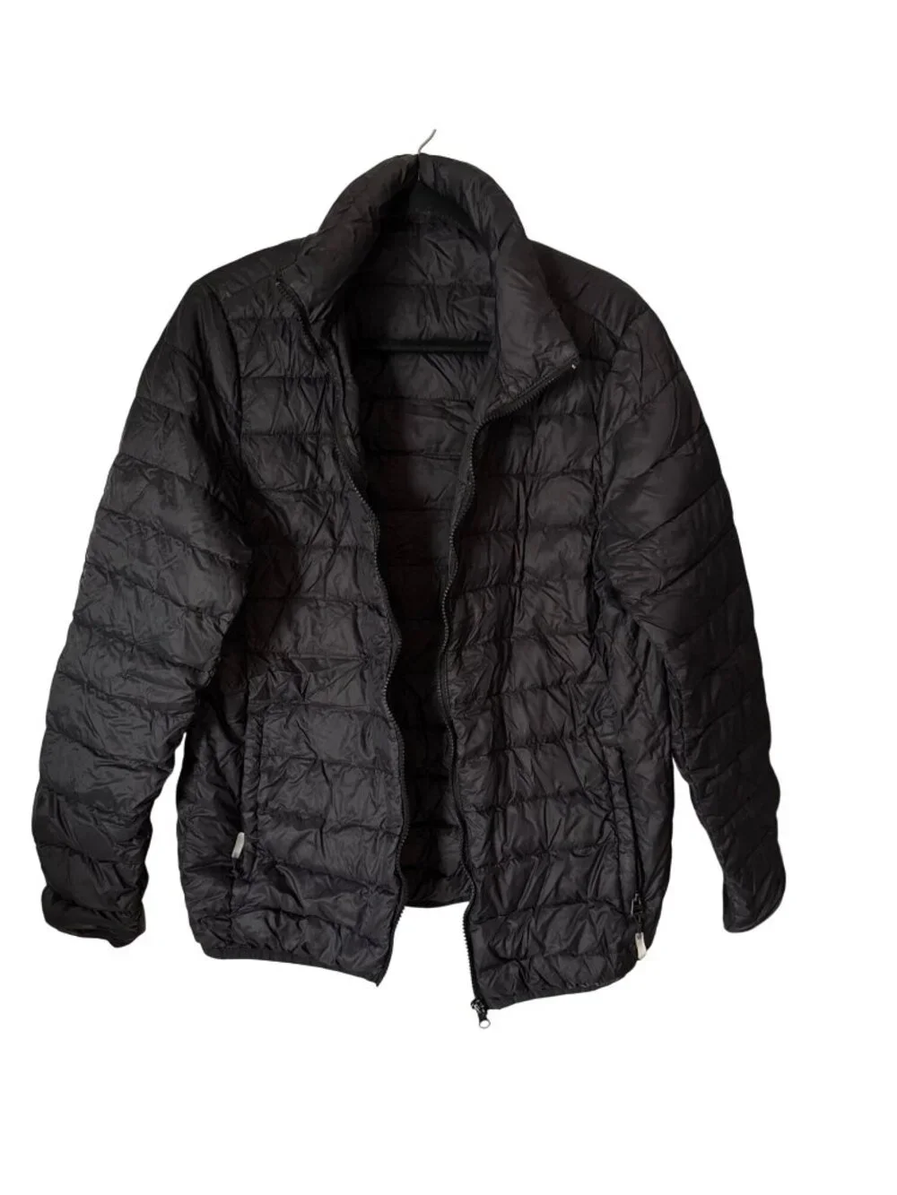Packable Black Down Jacket MenS MediumLightweight Nylon & Down Warm Outerwear